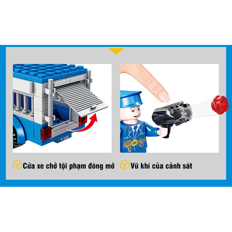 Lego City Swat - Đồ Chơi Lego Minecraft Lắp Ghép Cảnh Sát Công Nghệ Cao Bắt Tội Phạm Định Bỏ Trốn - 139+ Chi Tiết - PiBo