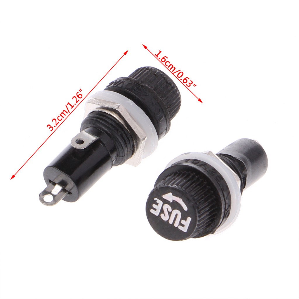 Set 5 nút chỉnh cầu chì 5x20mm 10A 250V tiện dụng chất lượng cao