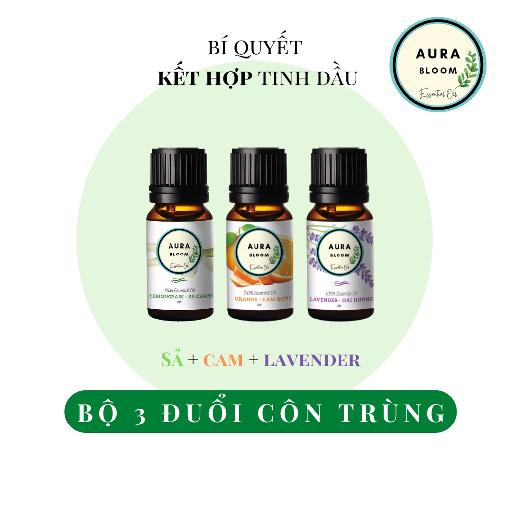 Tinh Dầu Thiên Nhiên Thơm Phòng Aura Bloom Nguyên Chất 10ml | Tinh dầu Treo xe Nhập Khẩu Có Kiểm Định