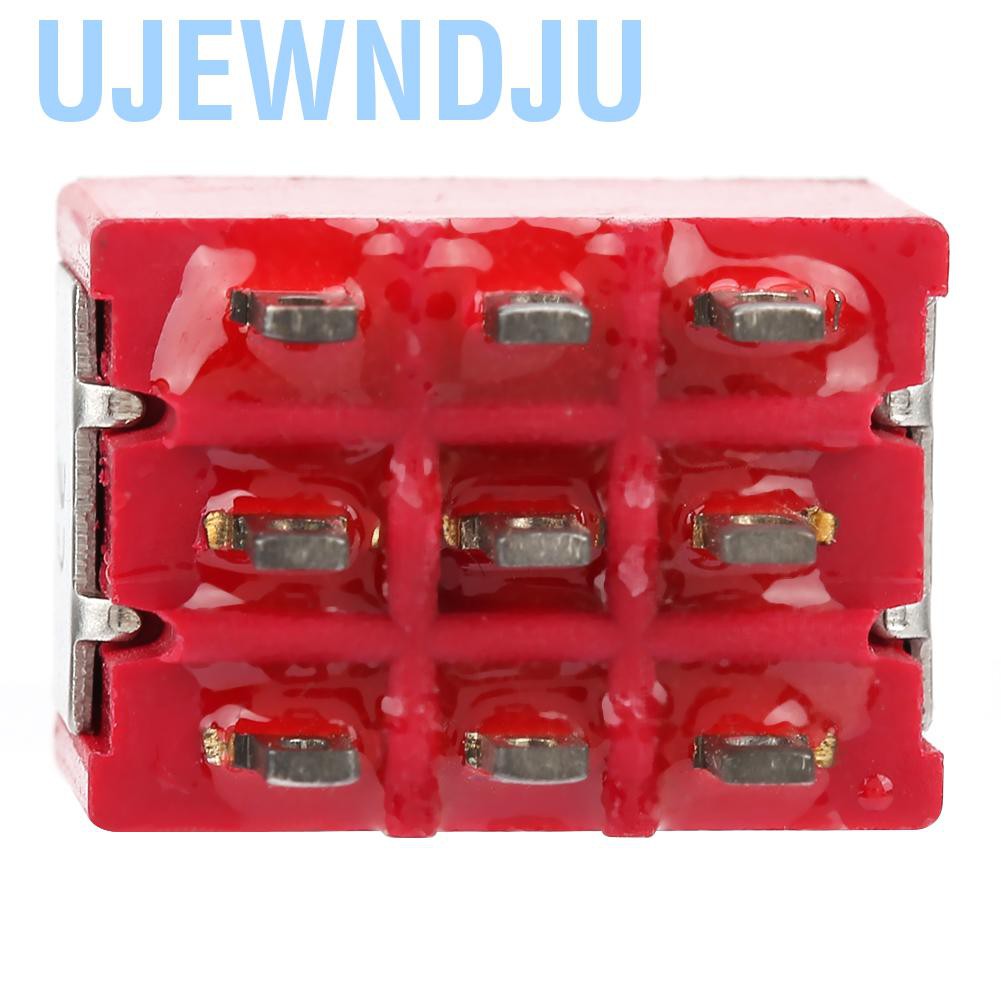 Ujewndju 5×Mini Toggle Switch 3PDT 2 Position ON-ON 9-PIN 250V 2A 120V 5A Red MTS-302 lsy