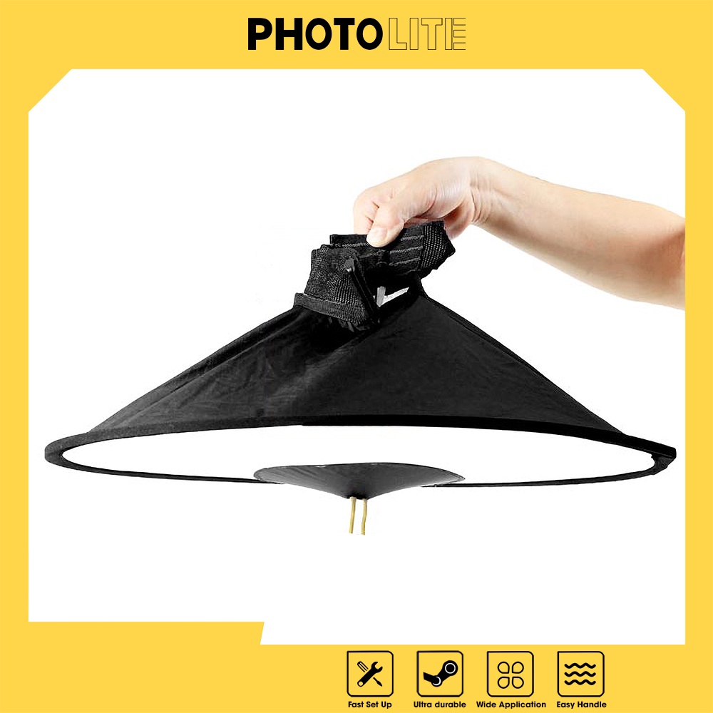 Tản sáng beauty dish 44cm Photolite PA072 cho flash cầm tay, chụp event sự kiện hiệu ứng catch eye ấn tượng