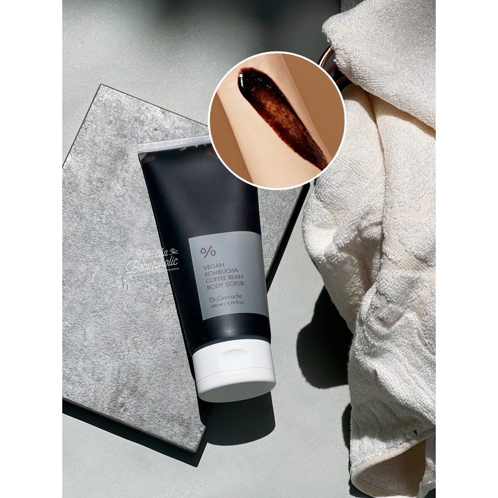 Tẩy da chết body cà phê DR.CEURACLE VEGAN KOMBUCHA COFFEE BEAN BODY SCRUB