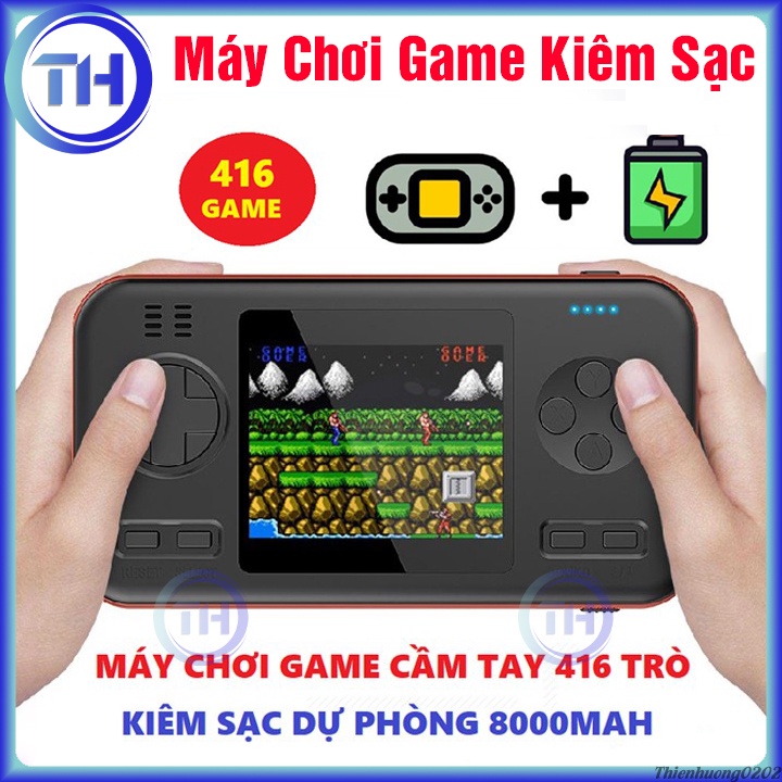 Máy Chơi Game Cầm Tay Mini 416 Trò Kiêm Sạc Dự Phòng Dung Lượng Cao 8000mAh - Sạc Dự Phòng 8000mAh Kèm Game