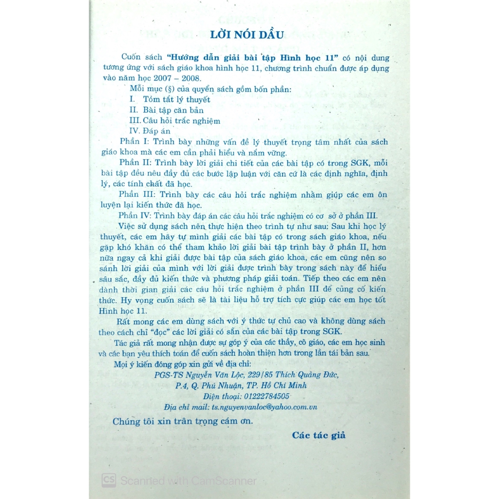 Sách - Hướng Dẫn Giải Bài Tập Hình Học Lớp 11
