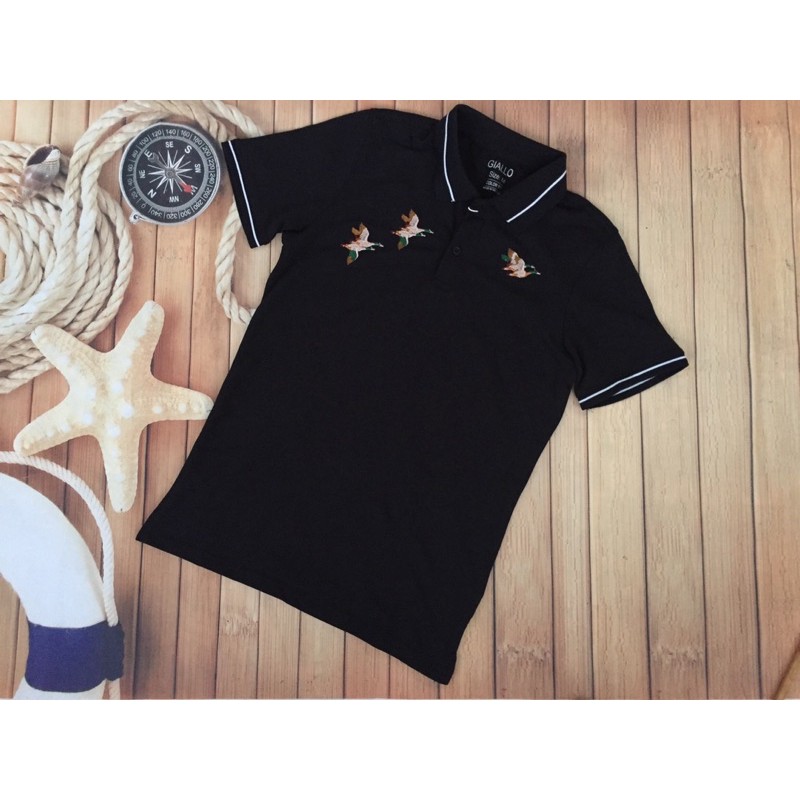 Áo Polo Thêu Họa Tiết