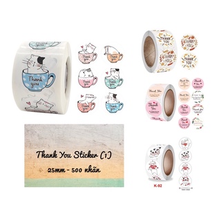 Cuộn 500 nhãn dán 25mm Thank you sticker (BST 1)