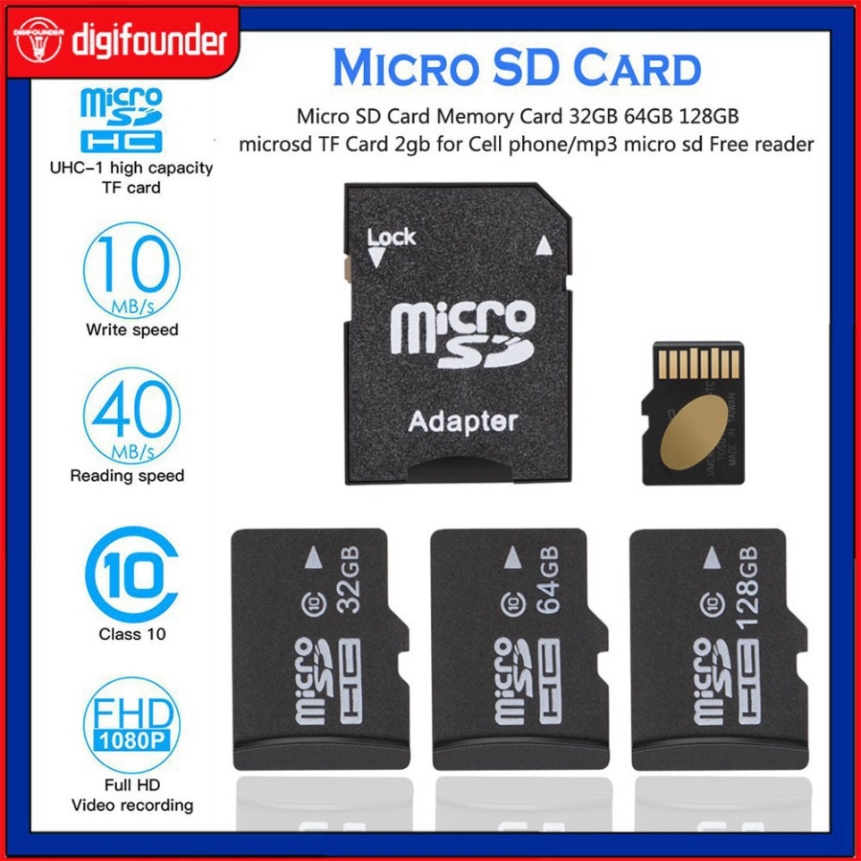 P Thẻ nhớ micro SD TF 2GB 32GB 64GB 128GB chất lượng cao dành cho điện thoại/ mp3 63 6 | BigBuy360 - bigbuy360.vn