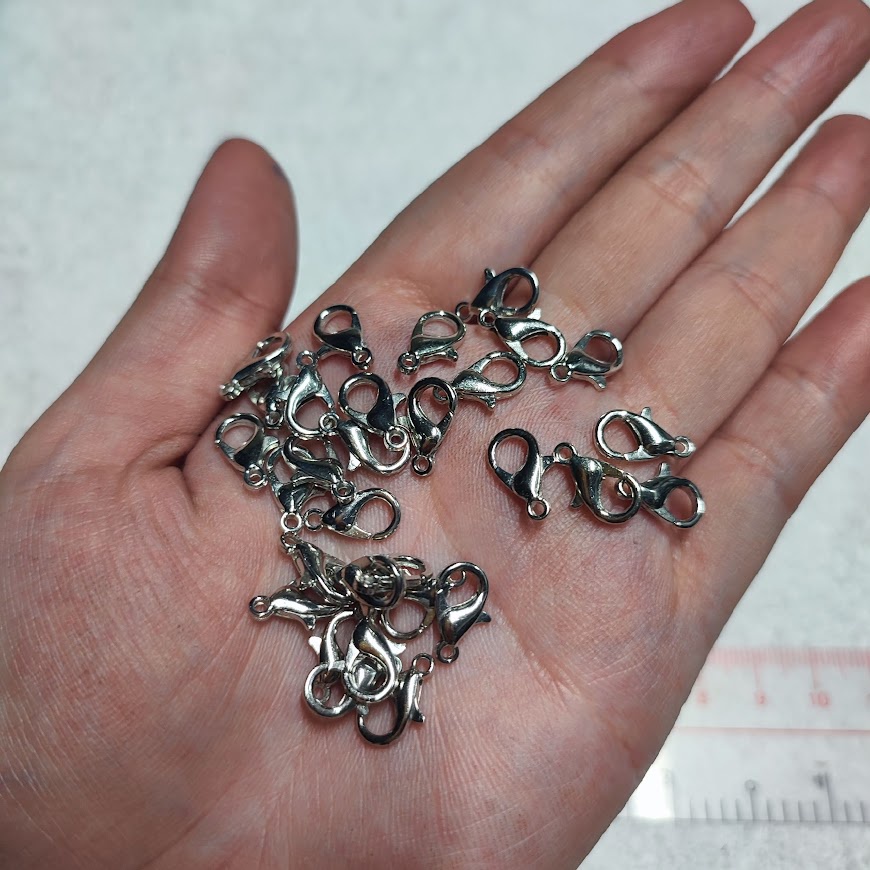 Set 50-100 cái móc càng cua inox xi 6x11mm dùng để làm trang sức thủ công