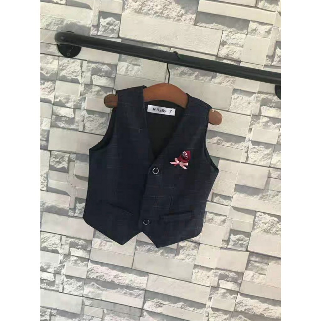Áo vest gile công tử cho bé trai  áo vest chụp ảnh đi chơi diện Tết