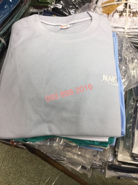 Áo thun cổ tròn cotton mặc nhà cho bố Nam Trung Niên