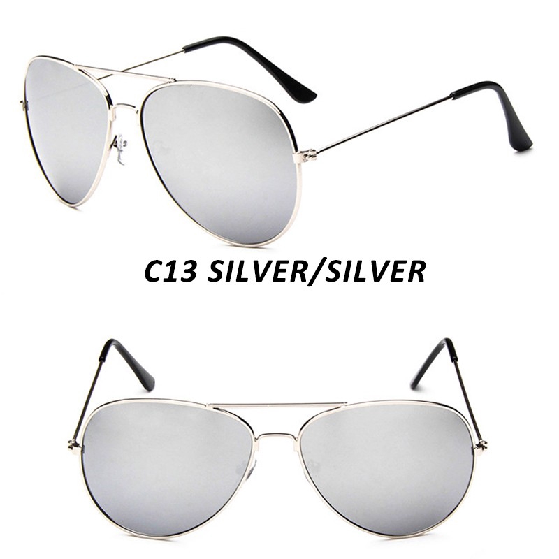 Kính mát aviator gọng kim loại nhiều màu chống tia UV