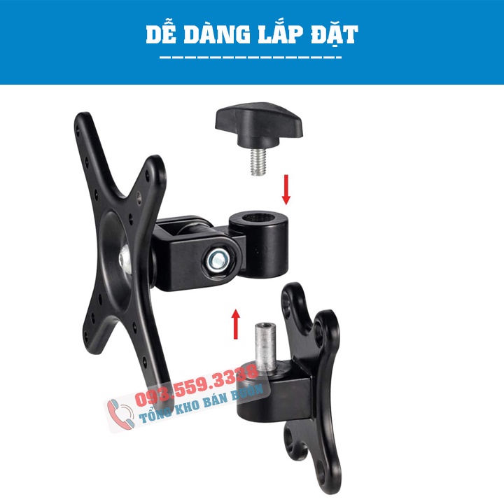 #CY01 - Giá Treo Màn Hình ErgoTek E10 17 - 27Inch ( Up to 32 Inch ) - Hợp Kim Nhôm - Giá Treo Tivi Xoay 360 Độ