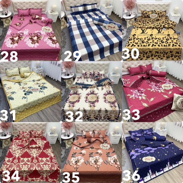 BỘ CHĂN GA GỐI SÉT 4 MÓN GA GỐI POLY COTTONG( được chọn mẫu+ xem hàng) | BigBuy360 - bigbuy360.vn