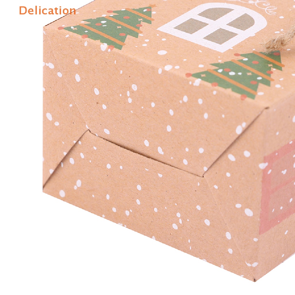 Set 5 Hộp Đựng Kẹo Hình Ngôi Nhà Giáng Sinh DIY
