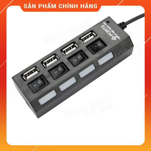 bộ chia usb 1 ra 4 - hub usb 4 port có công tắc tắt bật