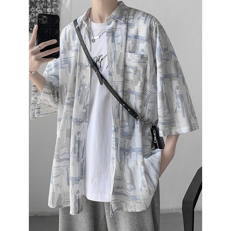 (A157) Áo sơ mi unisex họa tiết đơn giản 2 màu size M L XL (kèm ảnh thật ở cuối) | BigBuy360 - bigbuy360.vn
