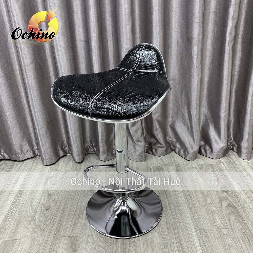 Ghế Bar, Ghế Trang Điểm Mẫu Da Cá Sấu Không Tựa Sang Chảnh Điều Chỉnh Độ Cao 60/80 Và Xoay 360 Độ (Có Sẵn)