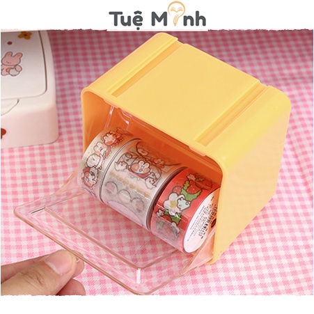 Hộp nhựa đựng washi tape, sticker, trang sức phụ kiện decor bàn học C05