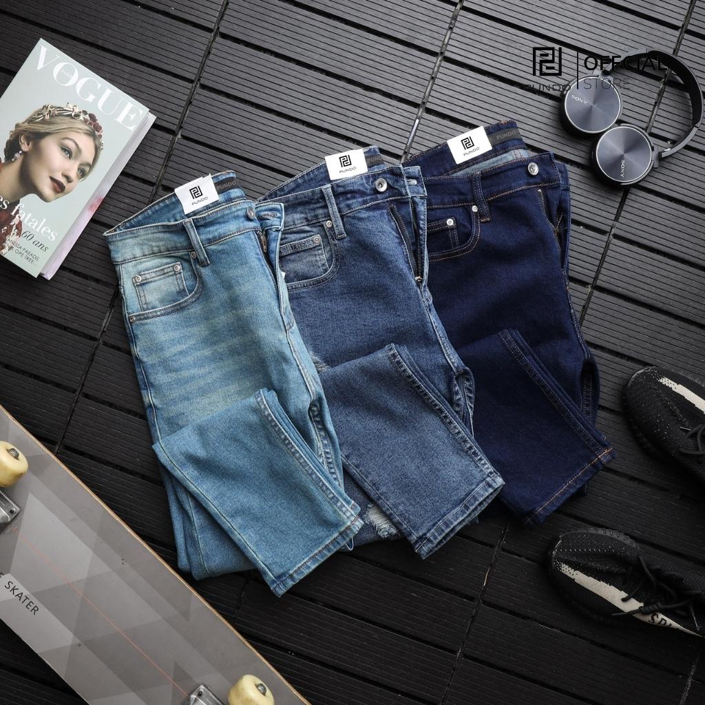 Quần jean dài nam , màu basic , chất cotton jean cao cấp , dễ phối PUNDO QJPD02