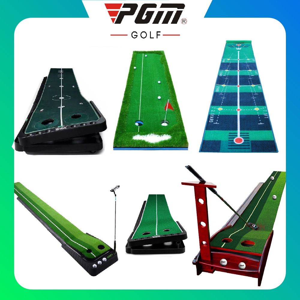 Thảm Tập Golf Putting loại cao cấp có đường bóng về, chính hãng PGM
