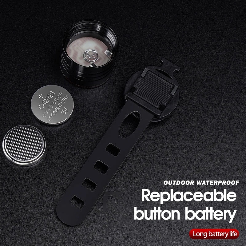 Đèn Led Gắn Đuôi Xe Đạp Kèm Pin Hợp Kim Nhôm ABS Chống Thấm Nước Hàng Mới