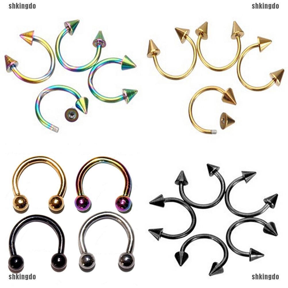 THINH Khuyên Mũi Thép Không Rỉ Dạng Móng Ngựa