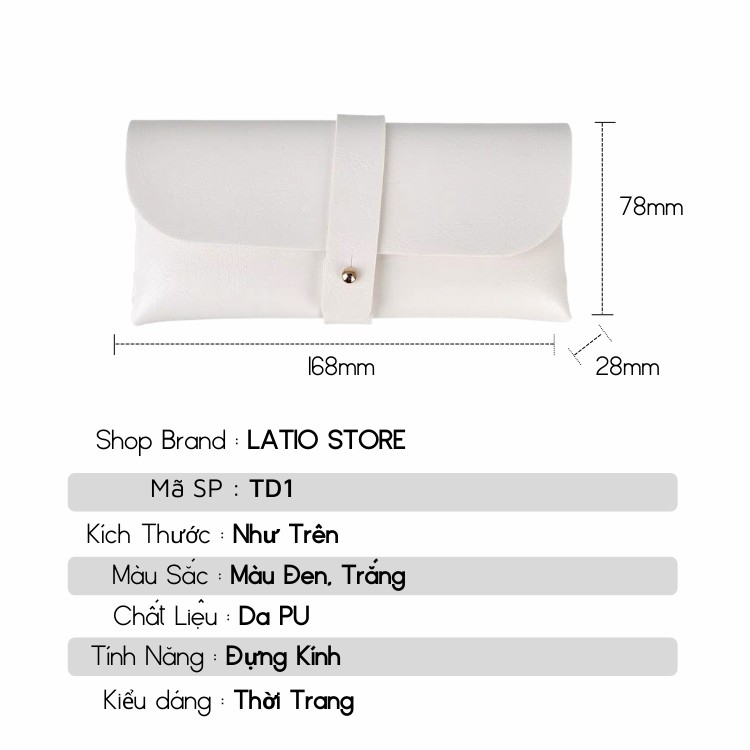 Hộp đựng kính siêu HOT mẫu mới chất liệu bằng da PU mềm cao cấp LATIO TD1
