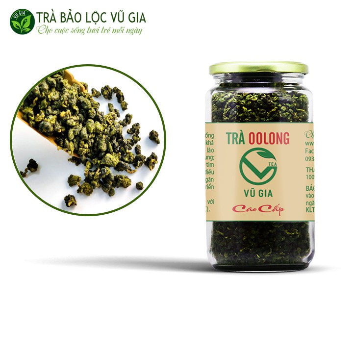 Trà Oolong (Ô Long/Olong) Kim Tuyên Cao Cấp Nguyên Chất Vũ Gia (85g/hũ)