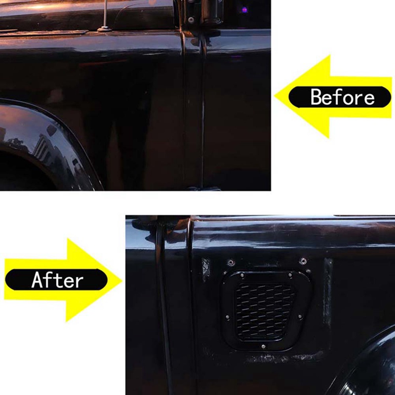 FENDER Khung Nhựa ABS Màu Đen Bảo Vệ Ống Dẫn Khí Bên Ngoài Cho Land Rover Defender 90 110 2004-2019