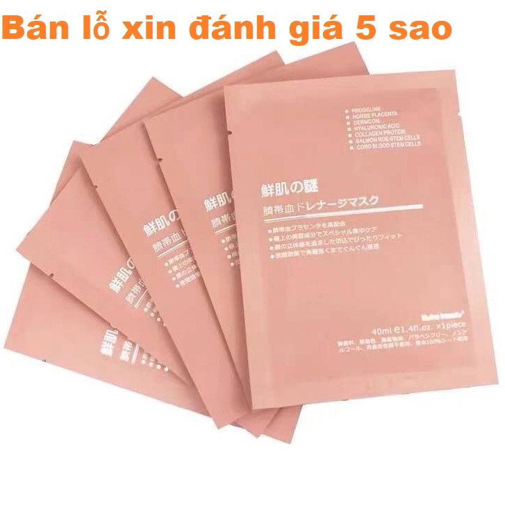 Mặt nạ nhau thai cừu cuống rốn tế bào gốc Nhật Bản Rwine Beauty  dưỡng da, cung cấp độ ẩm, tái tạo collagen MN01