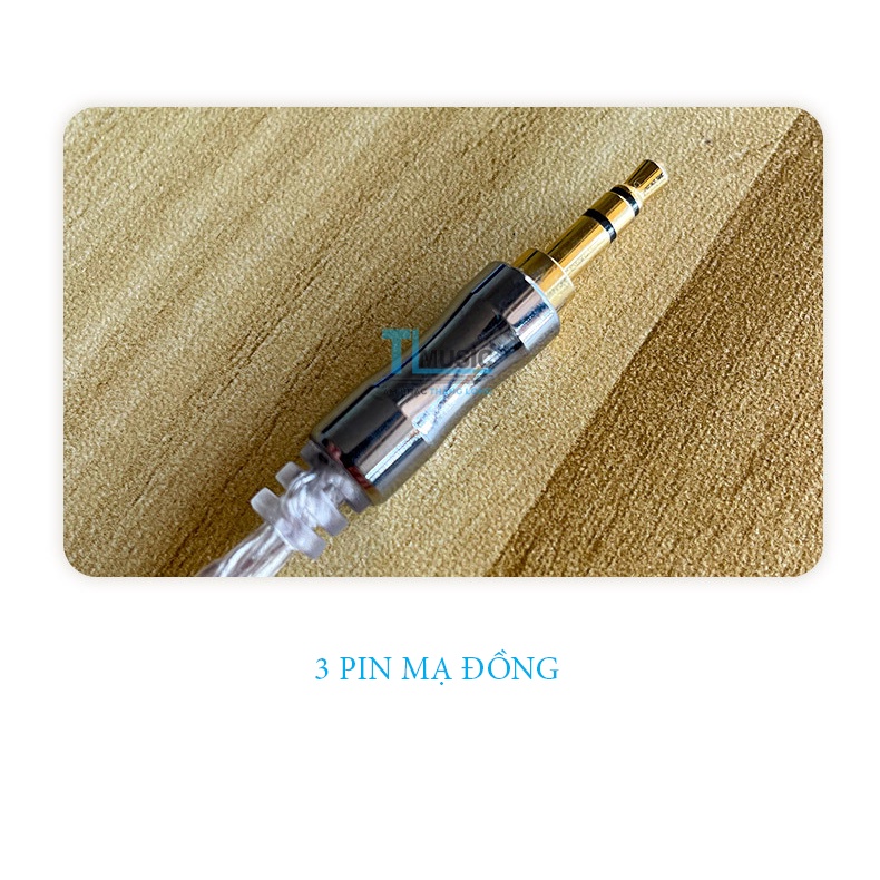 Cáp 2 đầu 3.5mm dây 8 lõi mạ bạc chất lượng cao, cáp AUX dành cho DAC / AMP và các thiết bị Audio