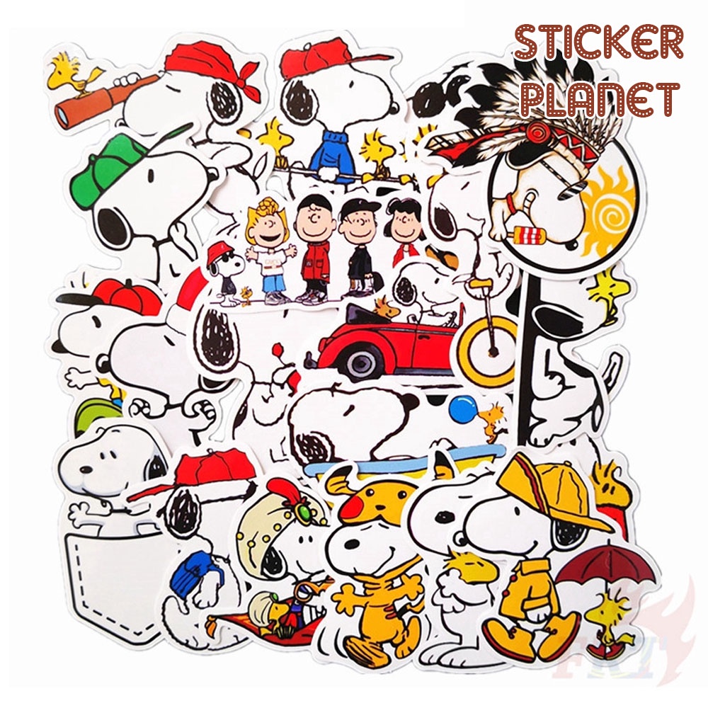 Sticker hình dán cao cấp chủ đề Snoopy dán mũ bảo hiểm, dán Laptop, ván trượt,...