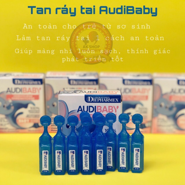Dung dịch làm tan ráy tai Audibaby 10 ống