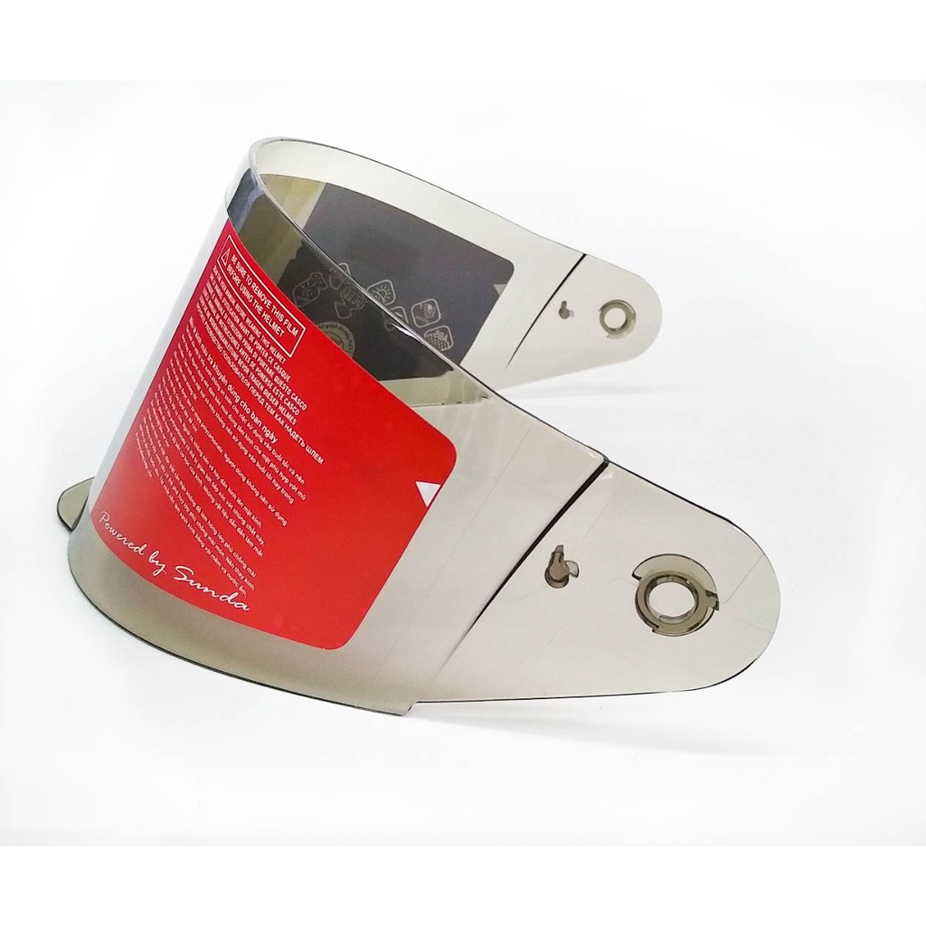 Kính chắn gió mũ bảo hiểm Sunda 823 và 821 màu trong và màu trà, chính hãng Sunda sản xuất chống tia UV chất lượng tốt