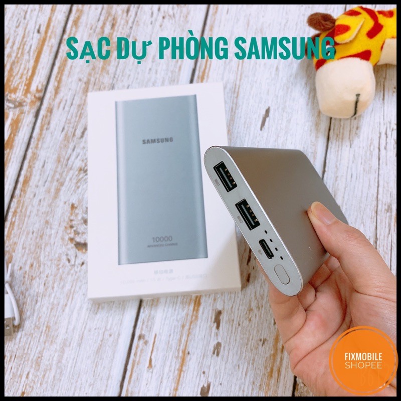 [ CHÍNH HÃNG]  Pin Sạc Dự Phòng SAMSUNG 10000mAh, Đầu Ra 2 Cổng Sạc USB, Bảo Hành 12 Tháng Lỗi 1 Đổi 1