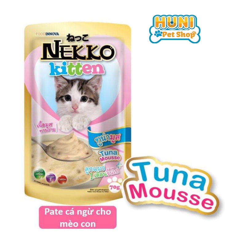 Pate mèo con NEKKO KITTEN, gói 70g - Thức ăn cho mèo Huni Petshop