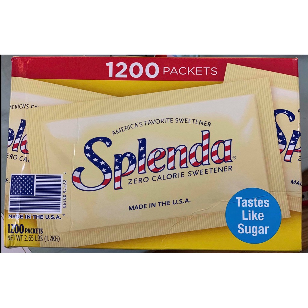 Đường Ăn Kiêng Splenda No Calories Sweetener 1200 gói - USA (Bán tách lẻ combo 50 gói)