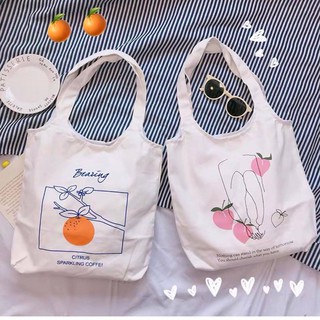 Túi Tote quả Đào (Hình Shop tự chụp)