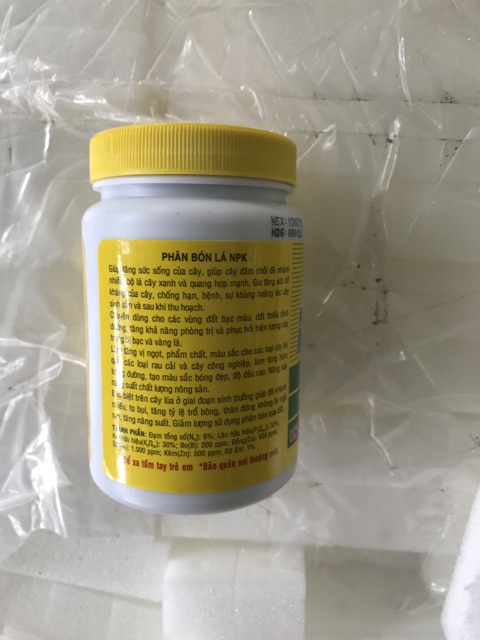 Phân bón lá NPK 6-30-30+ TE. Lọ 100 gam