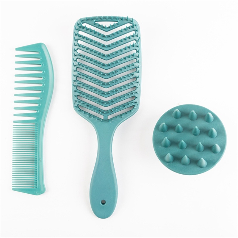 Set 3 Lược Chải Tóc Dày Ngắn Chống Tĩnh Điện Mát Xa Da Đầu