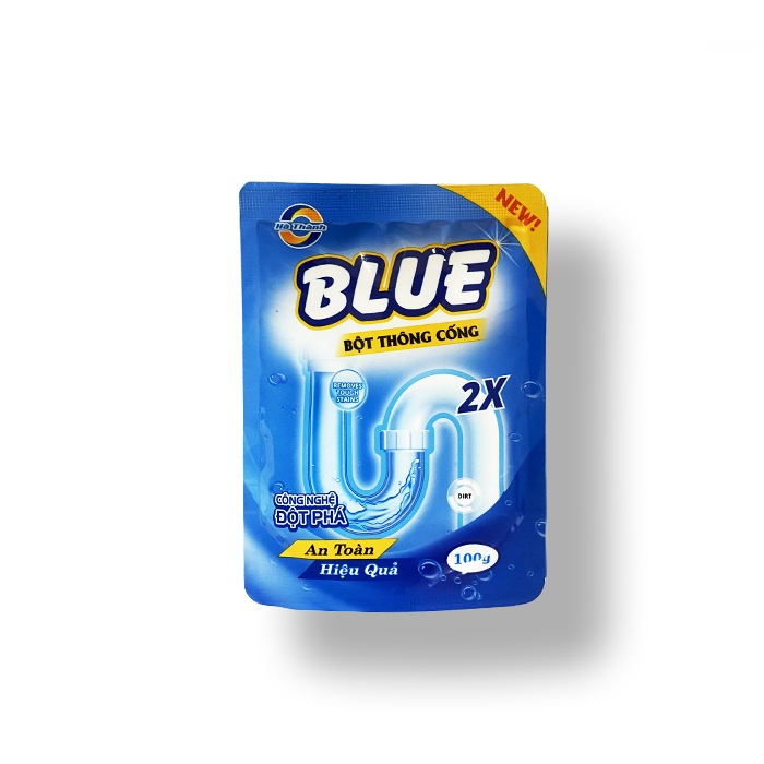 Bột thông cống Blue 100 g Siêu Mạnh đánh tan tắc nghẽn - Giải pháp cho Gia đình bạn