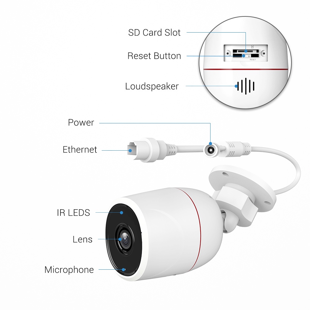 Camera Ip Wifi Ngoài Trời Ebitcam ET-839 - Độ Phân Giải 2MP - Đàm thoại 2 chiều - Mẫu Mới Nhất 2022- Hàng Chính Hãng