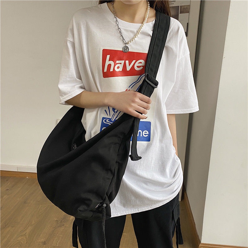 Túi Xách Canvas Màu Sắc Đơn Giản Sức Chứa Lớn Phong Cách Nhật Bản Cho Nữ