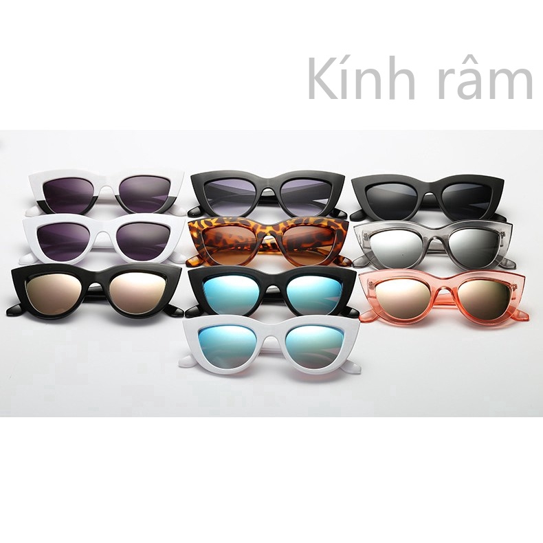 HÀNG có sẵn ! kính mát mắt mèo vintage chống tia UV400