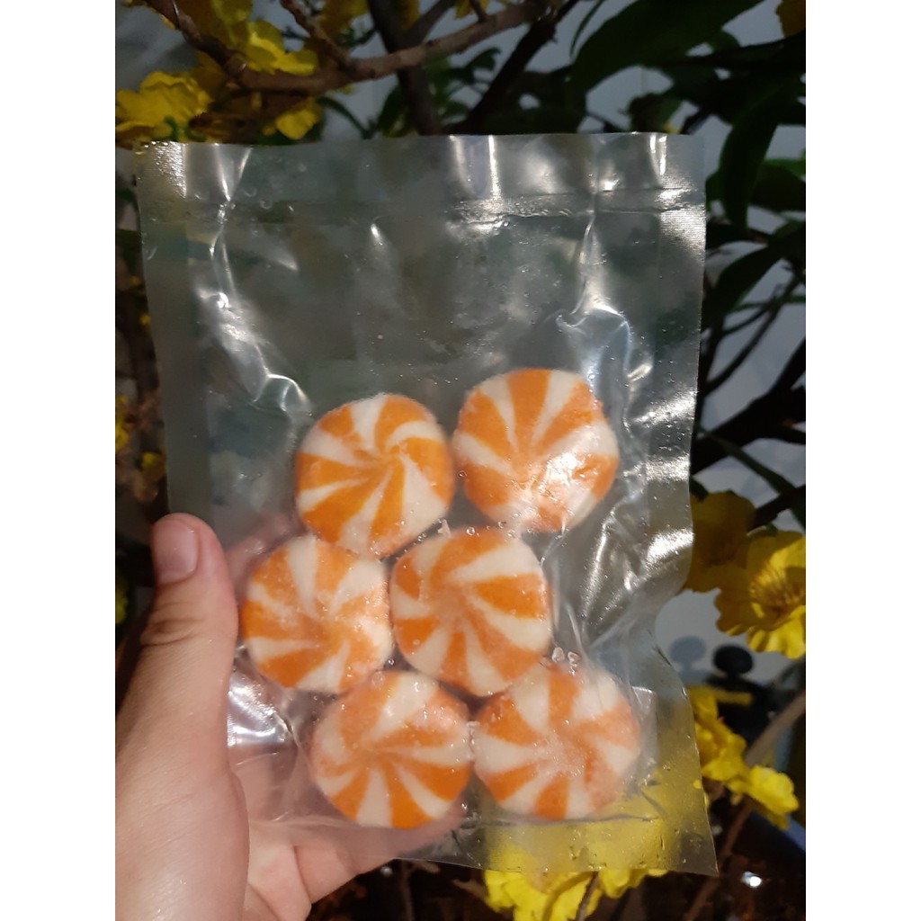 Viên thả lẩu, Bánh bao trứng nhím cam Phú Mark 100g-500g | BigBuy360 - bigbuy360.vn