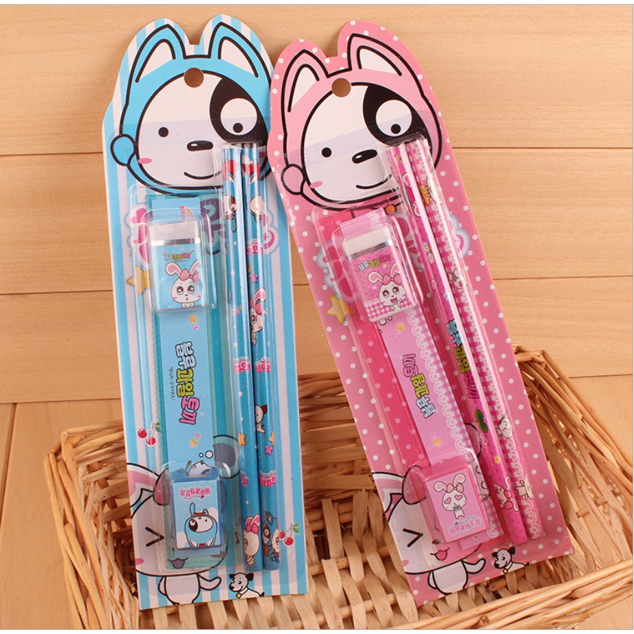 Bộ bút chì và tẩy cho bé