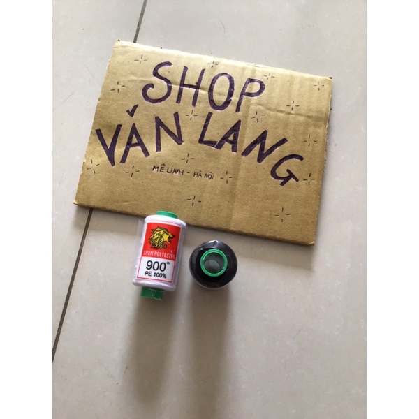 Chỉ may màu trắng / đen - chỉ may cuộn nhỏ 900mét
