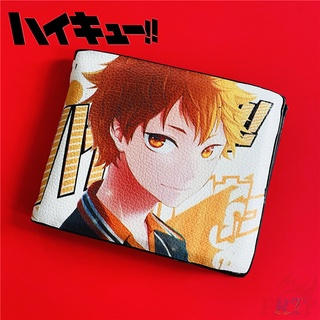 ❀ anime haikyuu! ví ngắn ❀ 1 ví gấp da pu thời trang