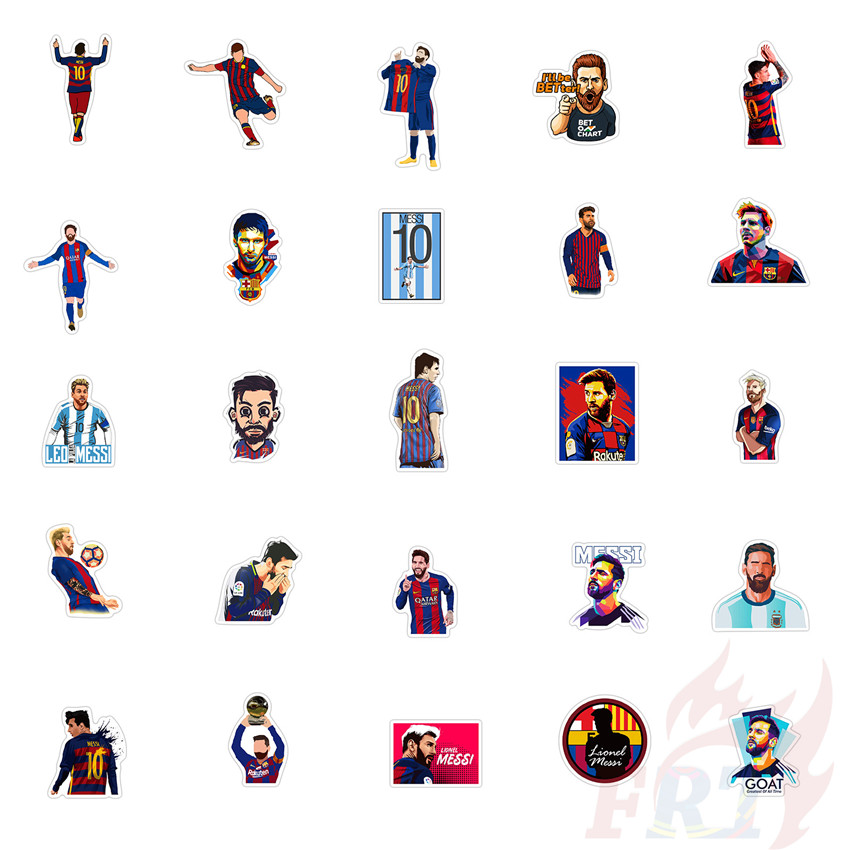 ❉ Leo Messi Series 01 - Famous Football Sports Player Superstar Stickers ❉ 50Pcs/Set Fans Collection Waterproof DIY Fashion Decals Doodle Stickers