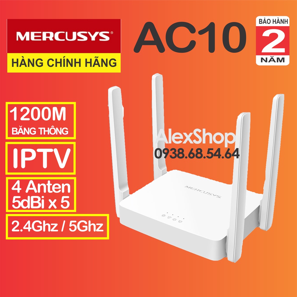 [Chính Hãng] Phát Wifi Mercusys AC10 Băng Thông 1200M Băng Tần Kép | BigBuy360 - bigbuy360.vn